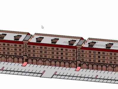 residential complex complete revit  project  P2 3D model