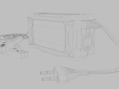 Battery Charger Low-poly 3D model