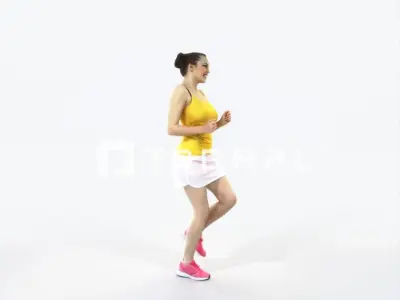 Dream 02A Running Jogging Sports Woman Low-poly 3D model