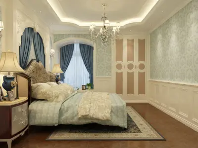 Bedroom with Sillbed in Royal Style 3D model