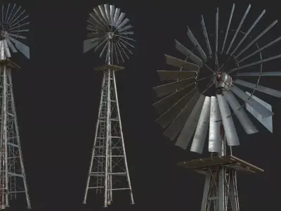 Old Steel Mill PBR Low-poly 3D model