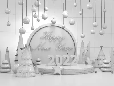New Year 2022 3D model