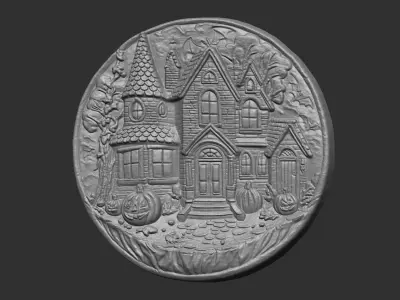 hallowen ghost house cnc model 3D print model