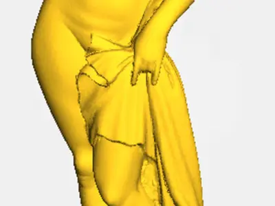Using golden elf holding axe Free 3D model