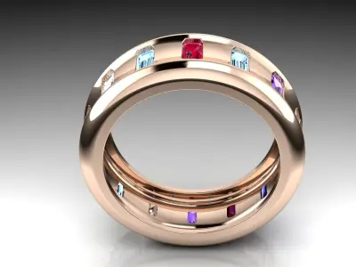 Jewelry Ring 3D print model 16
