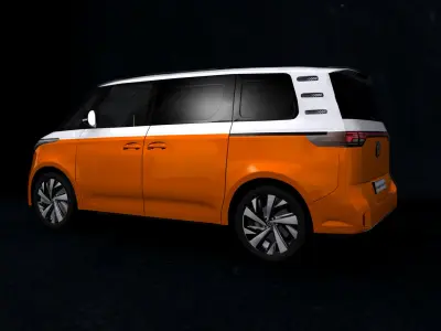 volkswagen id buzz  schiebetueren  Low-poly 3D model