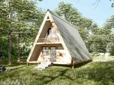 A-frame House Detail 3D model 3D model