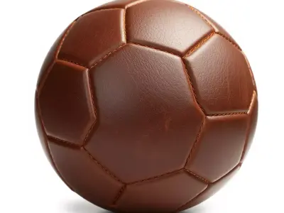 Vintage Leather Football model pack Low-poly 3D model