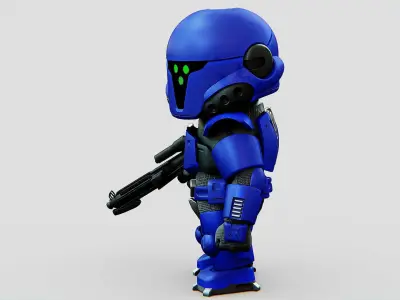 IMPERIAL TROOPER R-C Rigged for Unreal Engine - Unity - MIXAMO  3D model