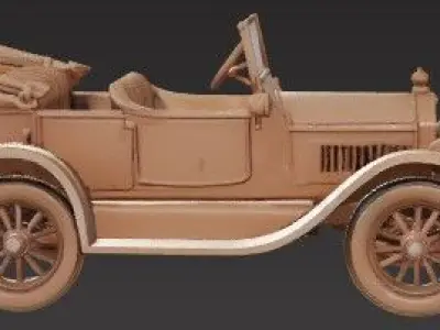 Collectible 1910 30s Classic Car 3D Model 3D print model