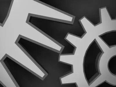 Gear - simle hard surface models of cogwheels Low-poly 3D model