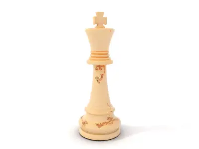Ivory Chess King model pack Low-poly 3D model