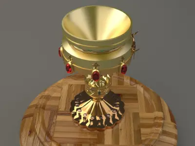 Chinese gold cup 3D model