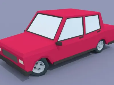 LowPoly Vehicle 001 Low-poly 3D model
