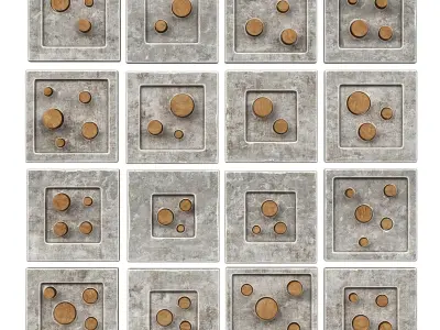 Stone hole panel n3 3D model