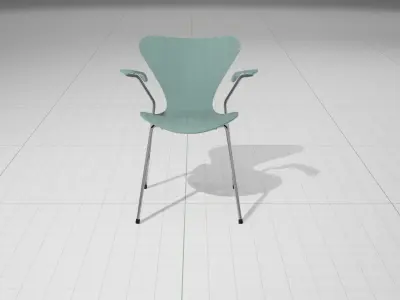 Arne Jakobsen Series 7 Chair UE4 Low-poly 3D model