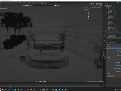 Luxury Living Raphael Navot Sofa Environment  Low-poly 3D model