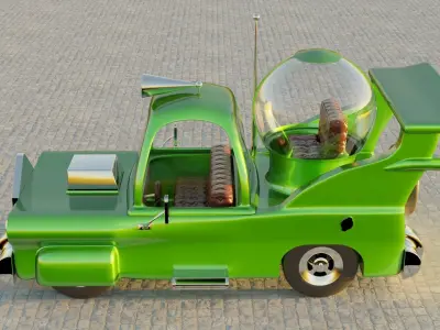 Car Homer Simpson 3D 3D model