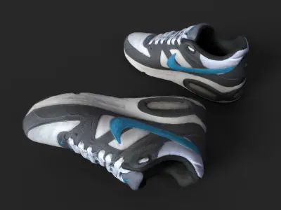 Pair of Worn Sneakers Low-poly 3D model