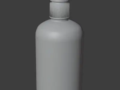 Frosted spray sanitizer bottle Low-poly 3D model