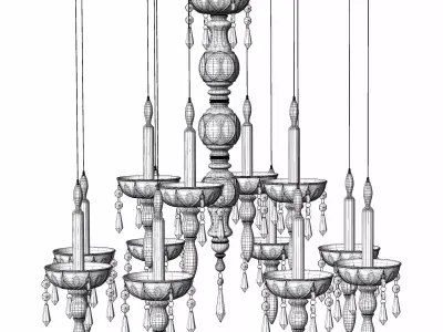 Light4 Limelight chandelier 3D model