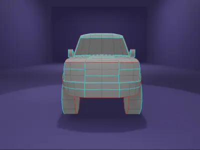 Toyota J70 Land Cruiser Low Poly Low-poly 3D model