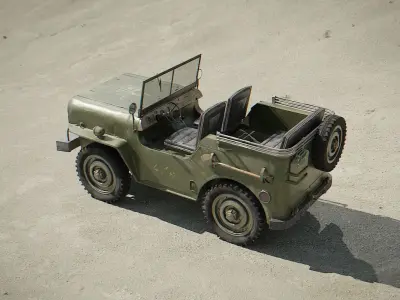 Jeep for Games Low-poly 3D model
