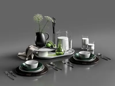 Table setting 3D model