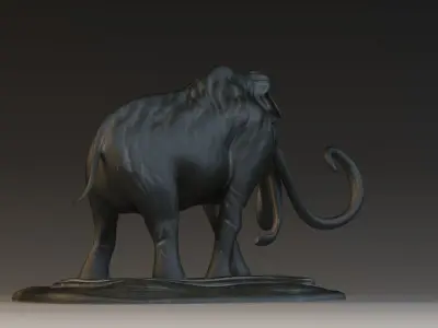mammoth elephant sculpture animal extinct art sculptures north 3D model