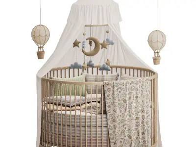 Baby bed 5 3D model