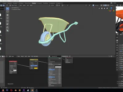 wheelbarrow model Low-poly 3D model