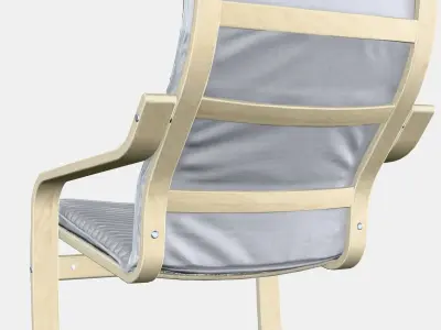 POANG Armchair Low-poly 3D model