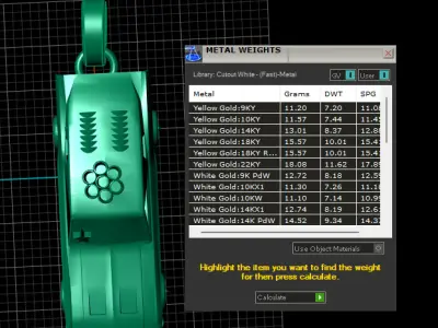 FANCY CAR GOLDEN PENDANT 3D PRINTABLE MODEL  3D print model