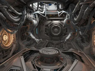 Sci - Fi Assembly Lab - Rigged 3D model