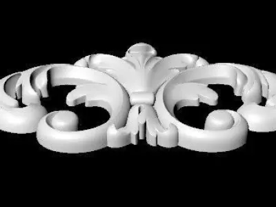 Central decor ornament for furniture 3D model 773