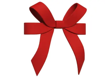 Christmas Bow Ribbon 55 Low-poly 3D model