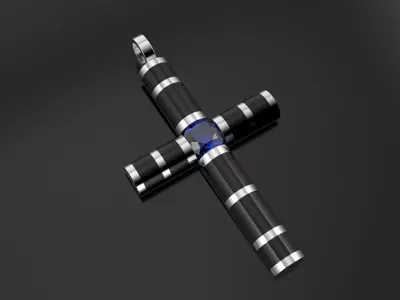 Cross with emals  3D print model