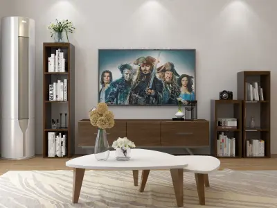 Scandinavian Living Room 3D model