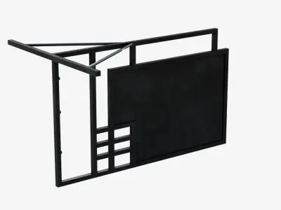 Signboard metal frame 3D model