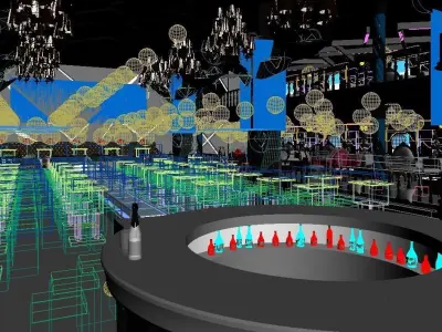 Night Club - Bar  3D model