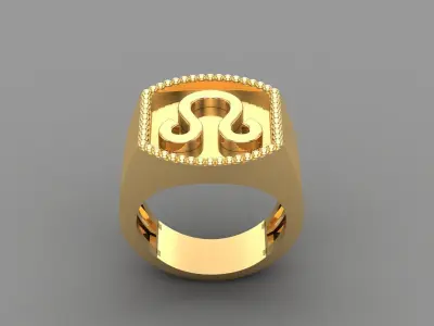 Leo Ring Version 2 For Print STL 3D print model