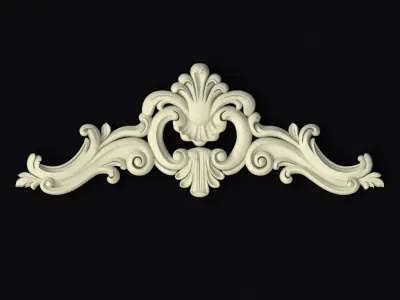 Central decor ornament for furniture 3D model 406
