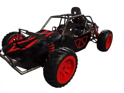Buggy lowpoly dune Low-poly 3D model