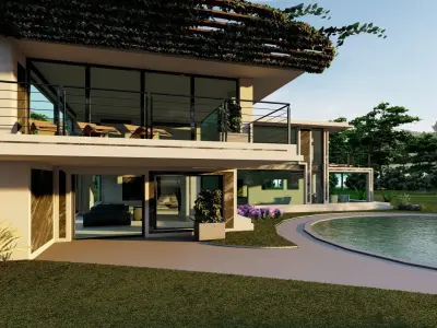 MODERN VILLA 3D model 8