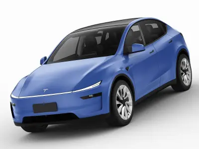 Tesla Model Y 2025 With Interior 3D model 3D model