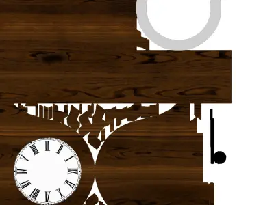 Antique clock Free low-poly 3D model
