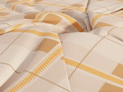 folded and twisted cloth product render 3D model