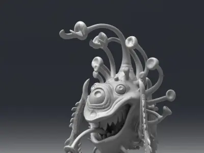 Funny coronavirus monster 3D print model 3D print model