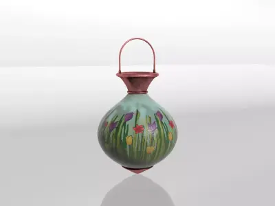 Painted-flower Lantern 3D model