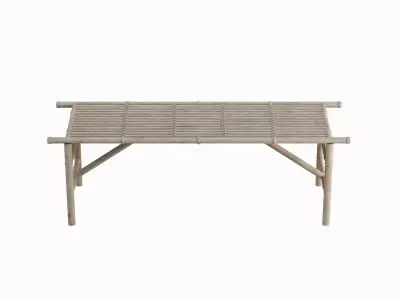Bamboo Bench Pack 3D Model Collection